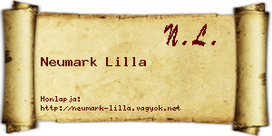 Neumark Lilla névjegykártya